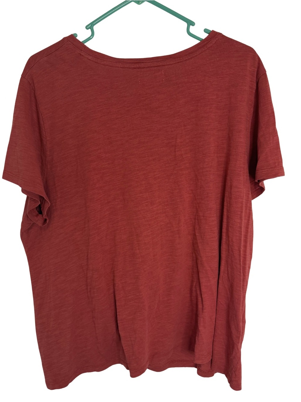 3/$20 24/7 by Maurices Women's Short Sleeve Twist Front Top - Rust Red - Picture 2 of 3